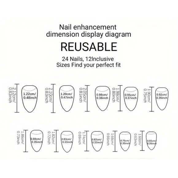 Valentine's‎ Day Almond Press on Nails Red Heart Nude False Art 24pcs FAST SHIP! - Picture 4 of 8